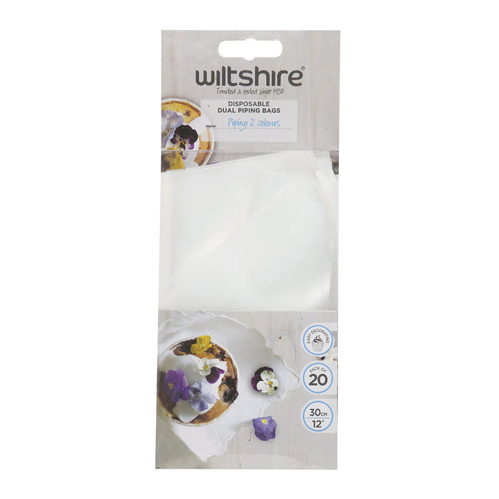 WILTSHIRE Disposable Dual Piping Bag Refills 20pcs