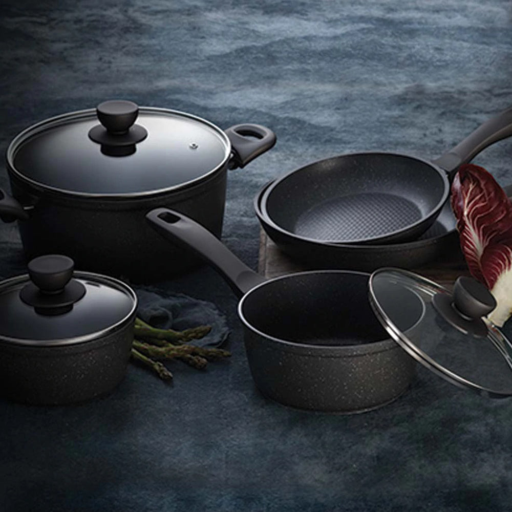 Kuali Dapur Termaju STANLEY ROGERS Batu Kuarza Set 5pc