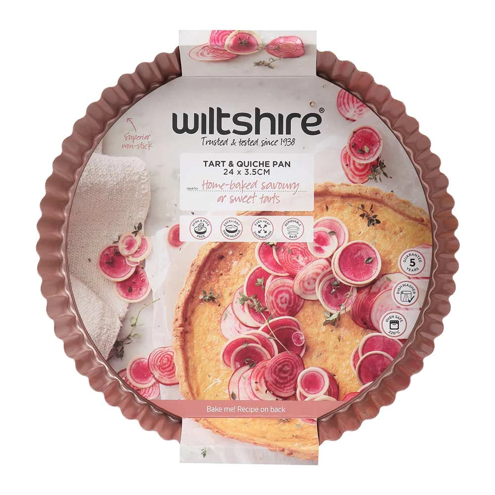 WILTSHIRE Kuali Quiche Elegan Rose Gold 24cm