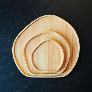 STANLEY ROGERS Medium Wooden Serving Platter Round √ò34cm