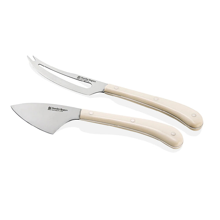 STANLEY ROGERS Pistol Grip "Cream" Cheese Knife 2pc Set