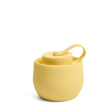 Load image into Gallery viewer, Stojo Collapsible Water Bottle 20oz Mimosa Collapsed

