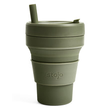 Load image into Gallery viewer, Stojo Biggie Collapsible cup 16oz Moss
