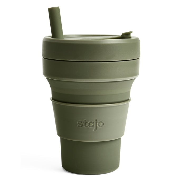 Stojo Biggie Collapsible cup 16oz Moss