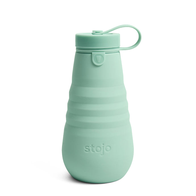 Stojo Collapsible Water Bottle 20oz Seaform Collapsed