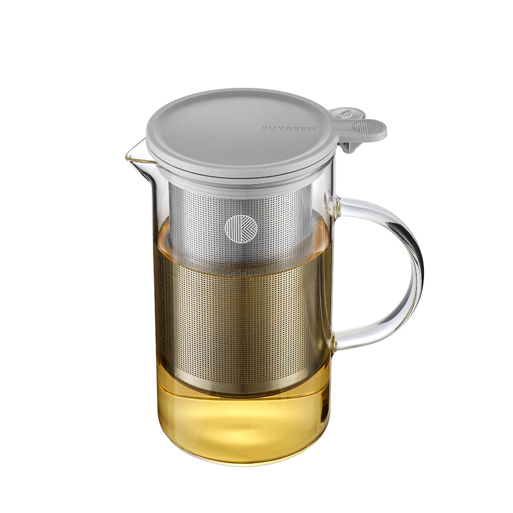 Buydeem Periuk Teh Kaca dengan Penapis Teh 800ml