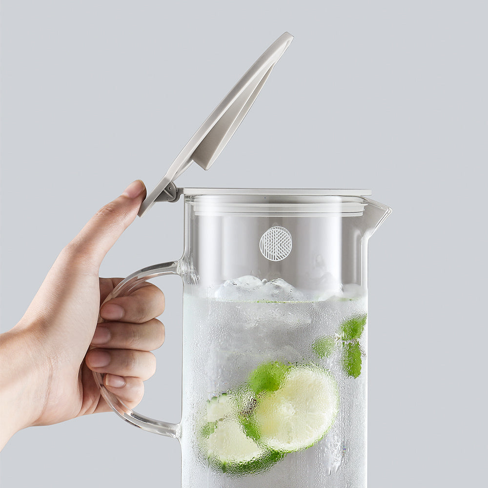 Buydeem Periuk Teh Kaca dengan Penapis Teh 800ml