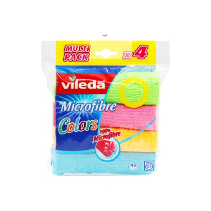 VILEDA Microfibre Cleaning Cloth 4pc