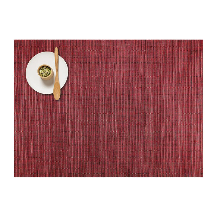CHILEWICH TerraStrand Microban Bamboo Woven Table Mat 36 x 48 cm, Cranberry