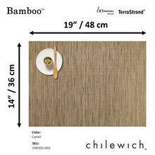 Load image into Gallery viewer, CHILEWICH TerraStrand¬Æ Microban¬Æ Bamboo Woven Table Mat 36 x 48 cm, Camel
