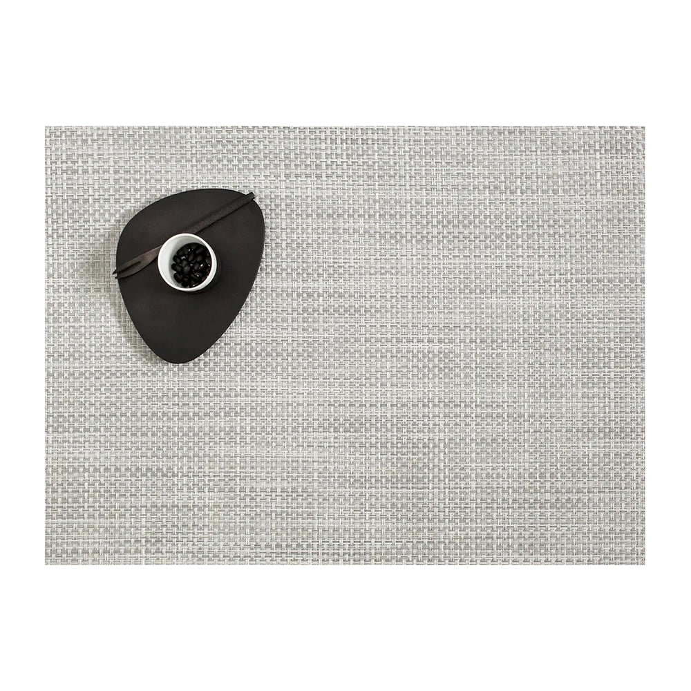 CHILEWICH TerraStrand Microban Anyaman Tikar Meja Anyaman 36 x 48 cm, Perak