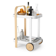 Load image into Gallery viewer, UMBRA Bellwood Bar / Serving Cart, White/Natural
