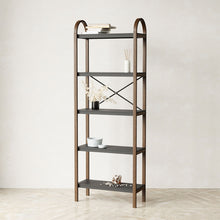 Load image into Gallery viewer, UMBRA Bellwood 5-Tier Freestanding Shelf, Black/Walnut
