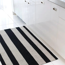 Load image into Gallery viewer, CHILEWICH TerraStrand® Microban® Bold Stripe Door Mat 46 x 71 cm, Black/White
