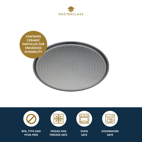 MASTERCLASS Crusty Bake Nonstick Pizza Crisper32Cm