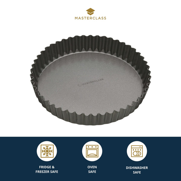 MASTERCLASS Non Stick Loose Base Quiche Tin Rd 25Cm