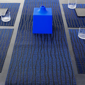 CHILEWICH TerraStrand¬Æ Microban¬Æ Current Woven Table Mat 36 x 48 cm, Blue