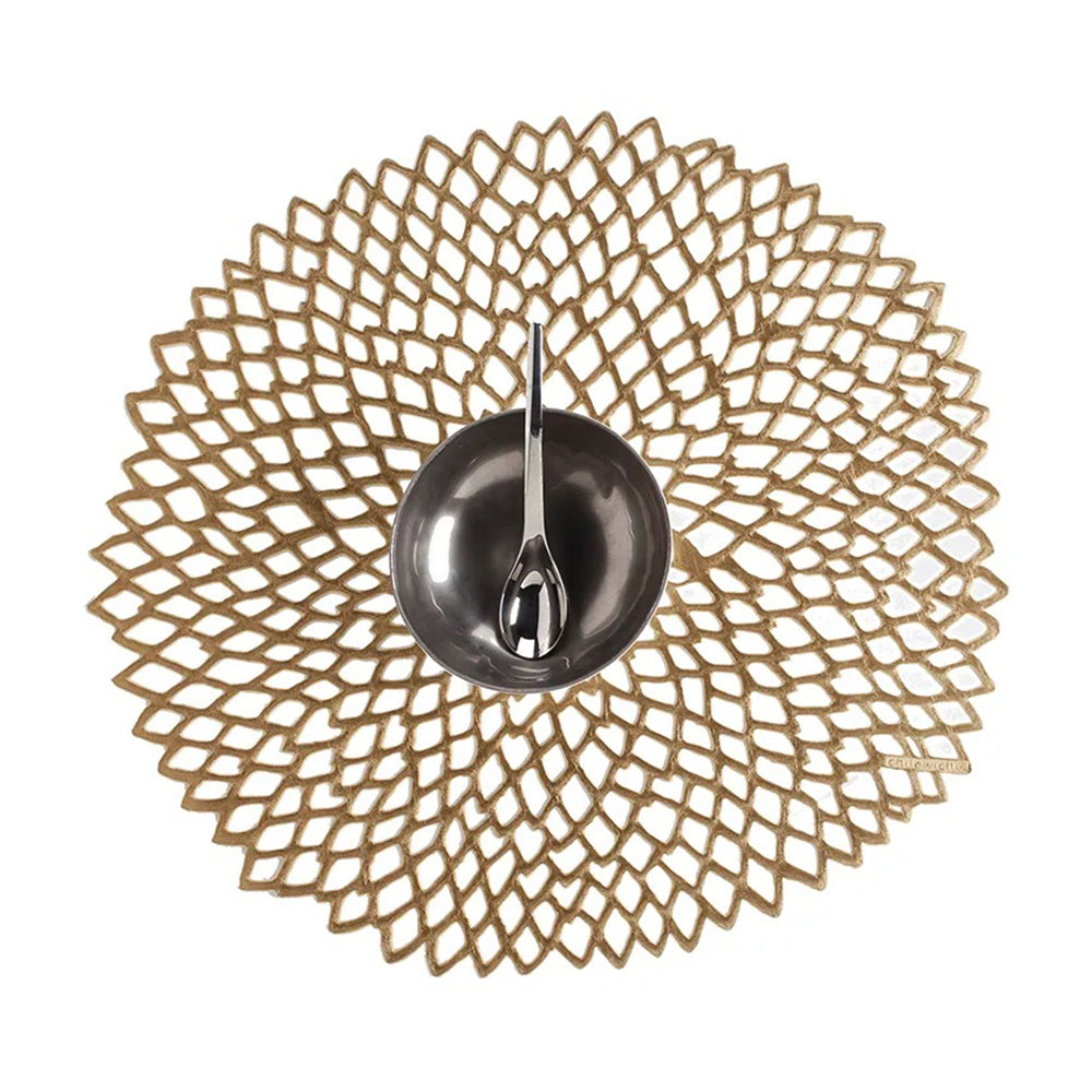 CHILEWICH TerraStrand Microban Dahlia Mould Table Mat 36 x 38 cm, Loyang