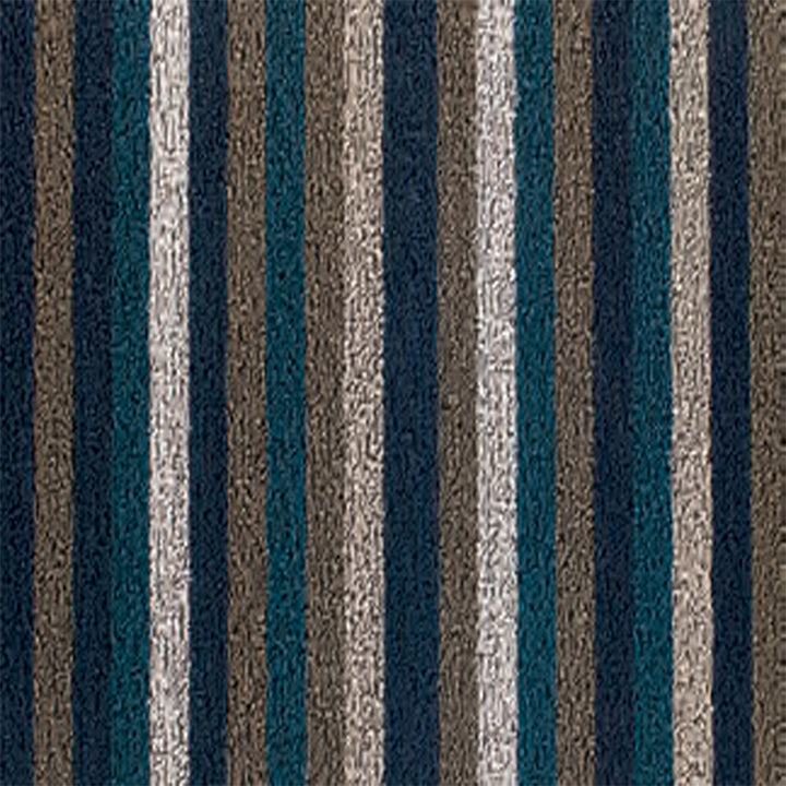 CHILEWICH TerraStrand Microban Even Stripe Door Mat, 46 x 71 cm, Marine