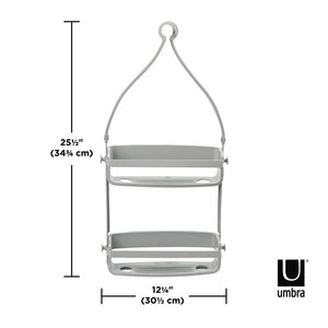 UMBRA Flex 2-Tier Shower Caddy Rack, Grey