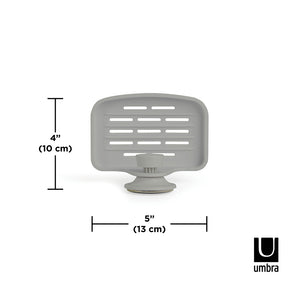 UMBRA Flex Gel-Lock™ Suction Cup Soap Dish, Grey