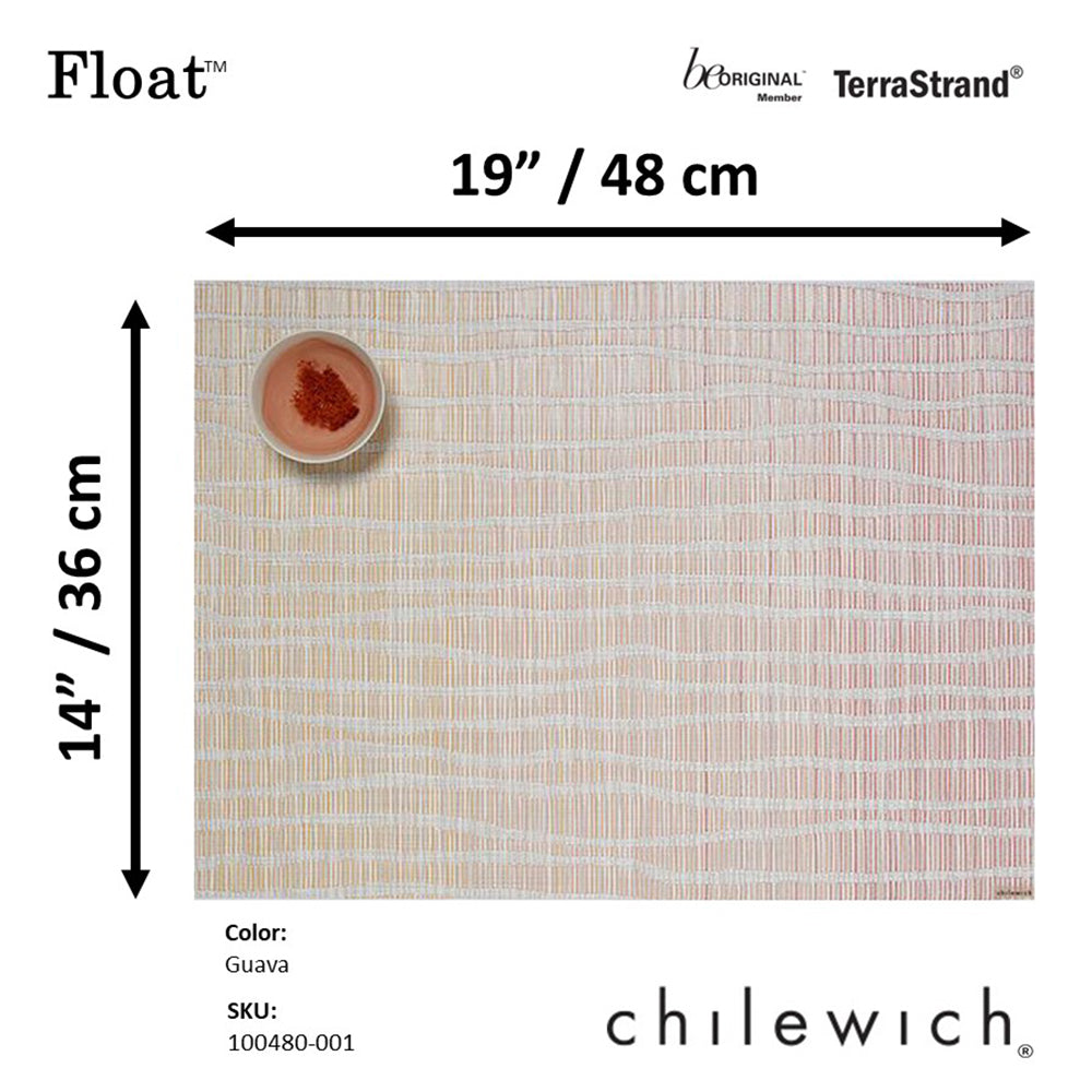 Chilewich Terrastrand Microban Tikar Anyaman Terapung 36 x 48cm, Jambu Batu