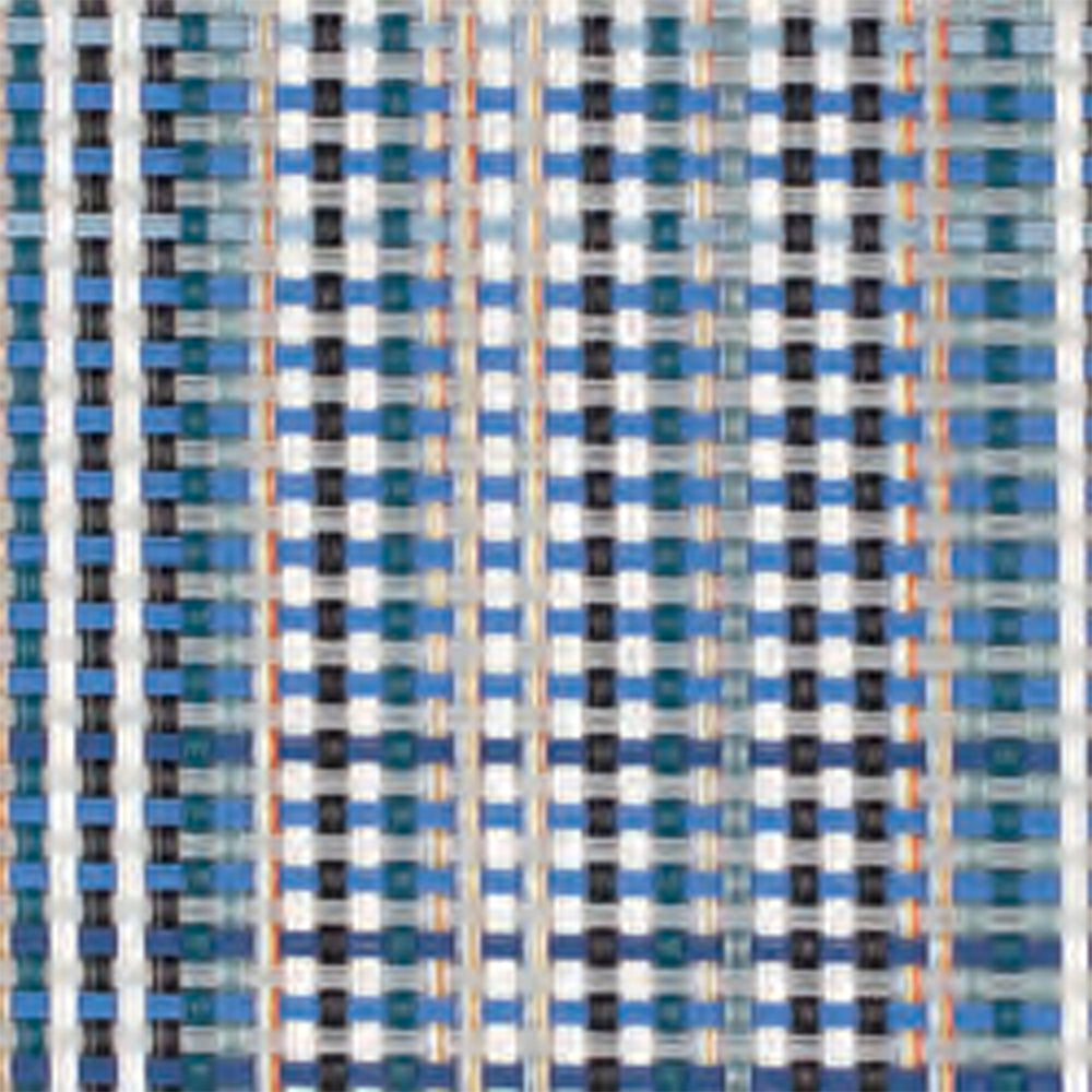 CHILEWICH TerraStrand Microban Grid Tenunan Tikar Meja 36 x 48 cm, Biru