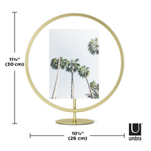 Load image into Gallery viewer, UMBRA Infinity Round Photo Frame, 5&quot; x 7&quot;, M, Matte Brass
