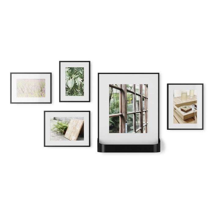 UMBRA Matinee Gallery Photo Frames, Set of 5, 4" x 6", 5" x 7", 8" x 10"