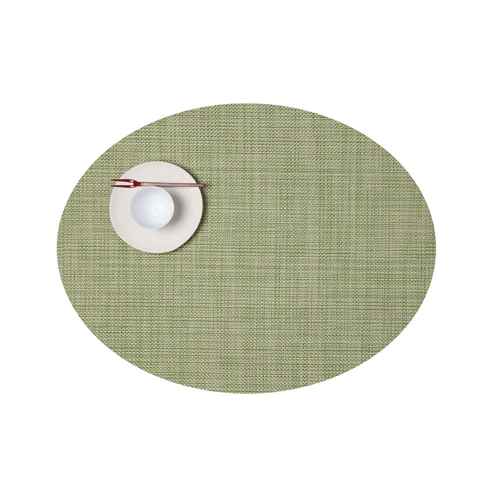 CHILEWICH TerraStrand Microban Mini Anyaman Anyaman Tikar Meja 36 x 49 cm, Dill