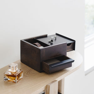UMBRA Stowit Mini Jewelry Box, Black/Walnut