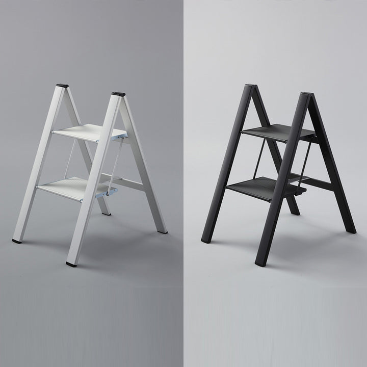 Hasegawa Lucano Slim Steps Japan Household stool Black (2 Steps)