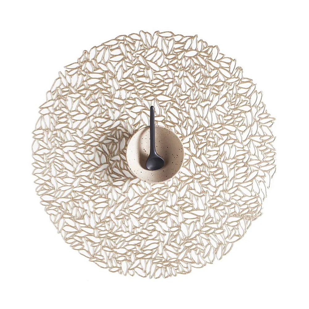 CHILEWICH TerraStrand Microban Petal Mould Table Mat 38 sm, Champagne