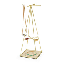 Load image into Gallery viewer, UMBRA Prisma Jewelry Stand, Matte Brass
