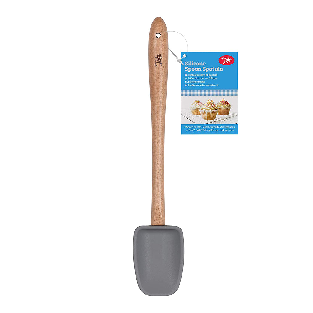 TALA Silicone Spoon Spatula With Wooden Handle - Grey