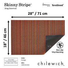 Load image into Gallery viewer, CHILEWICH TerraStrand¬Æ Microban¬Æ Skinny Stripe Door Mat 46 x 71 cm, Orange
