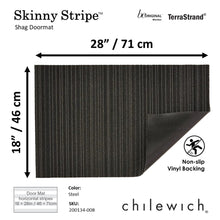 Load image into Gallery viewer, CHILEWICH TerraStrand¬Æ Microban¬Æ Skinny Stripe Door Mat 46 x 71 cm, Steel

