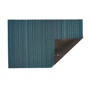 CHILEWICH TerraStrand¬Æ Microban¬Æ Skinny Stripe Door Mat, 46 x 71 cm, Turquoise