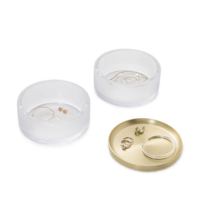 UMBRA Tesora Jewellery Storage Box, Semi-transparent, Brass