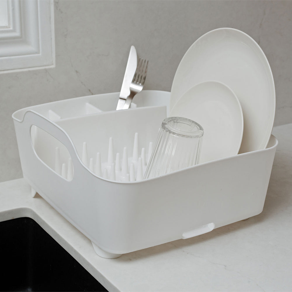 UMBRA Tub Countertop Dish Rack, White