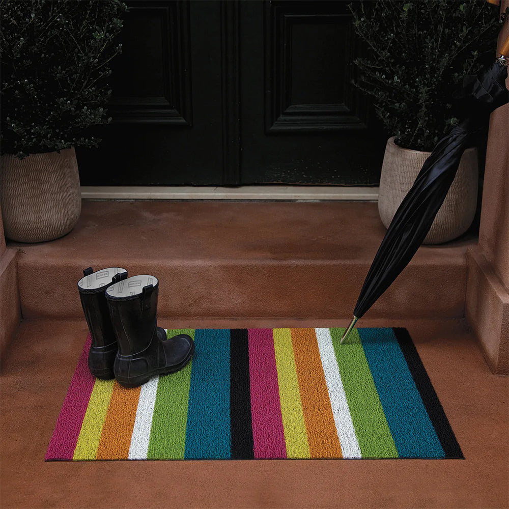 CHILEWICH TerraStrand¬Æ Microban¬Æ Tikar Utiliti Jalur Tebal 61 x 91 sm, Berbilang Warna